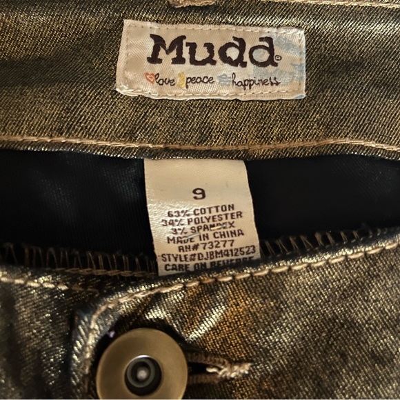 Gold low rise pants - Picture 2 of 3